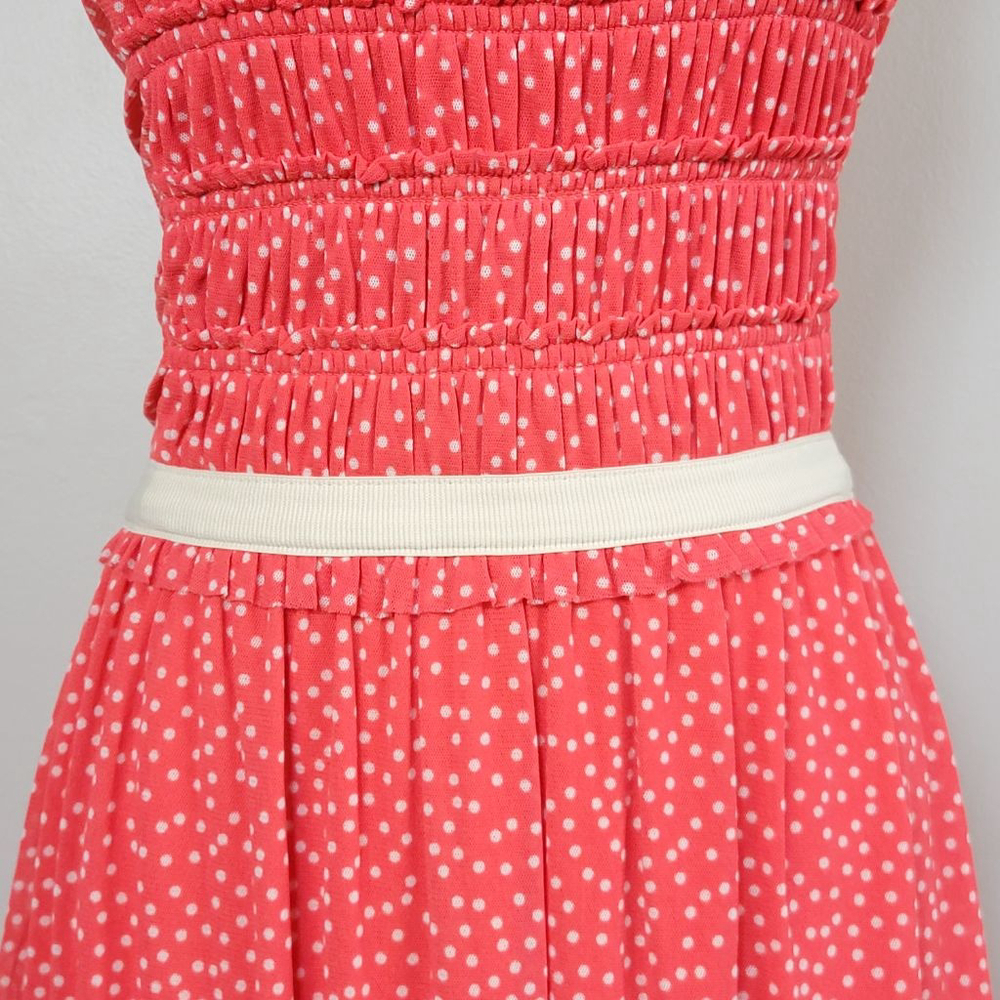 Postmark Anthropologie Sleeveless Polka Dot Mini Dress Smocked Fit & Flare XS - Picture 4 of 13